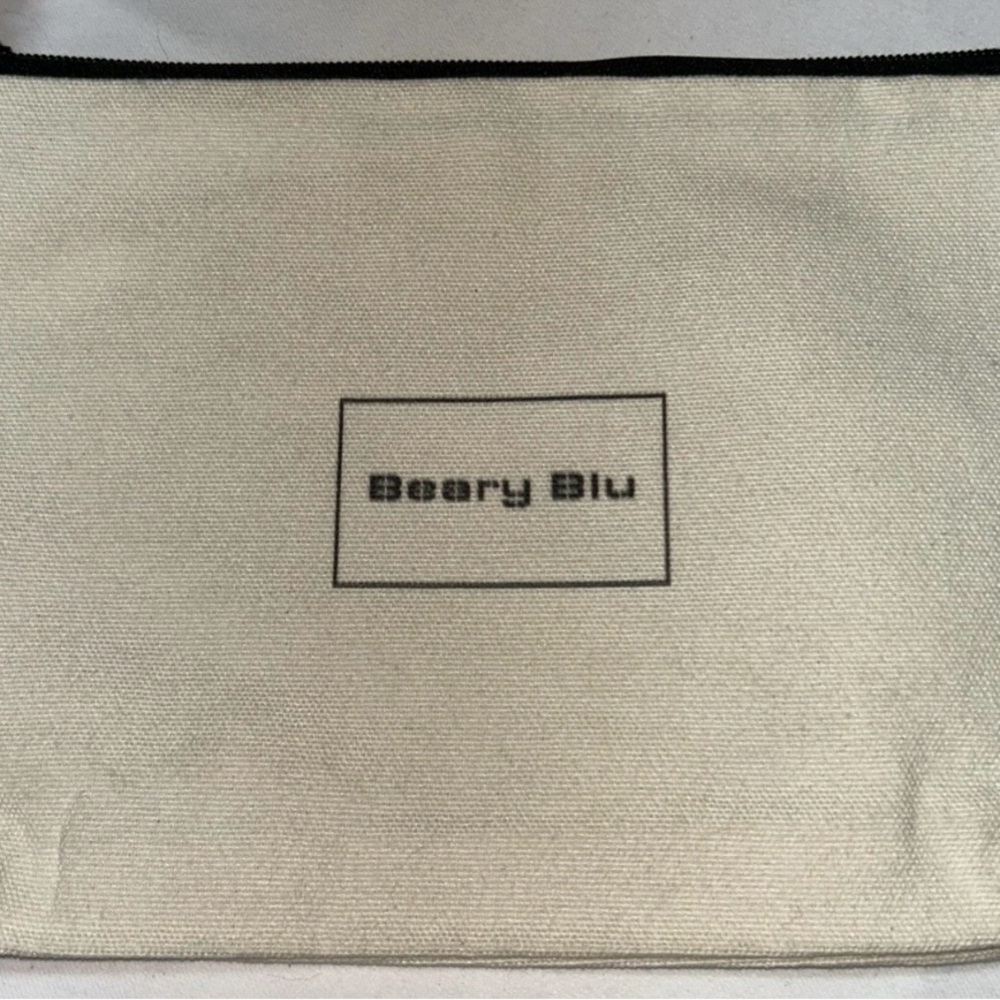 Canvas Cityscape Cosmetic Bag in Cream with Multicolor Accents - Picture 2 of 4